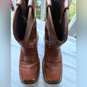 Durango Kids Western Square Toe Cowboy Boots Rodeo Brown Little Boys Size 12M